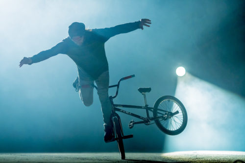 Athlète de BMX Flatland à Montreal en show